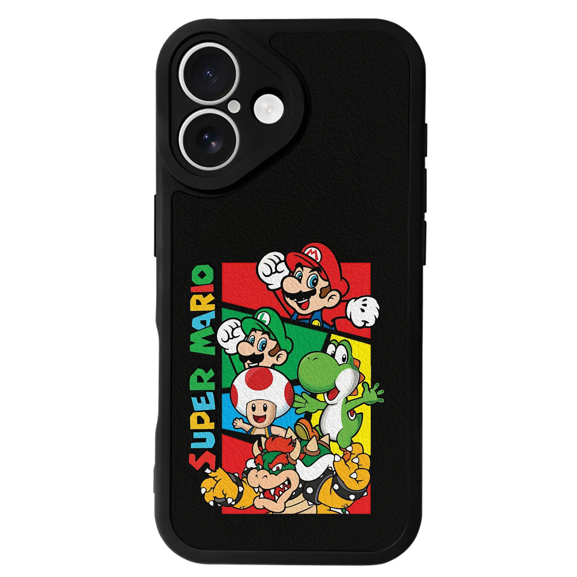 マリオ グッズ マリオ - IPhone 16シリーズ対応 ・ シリコンスマホケース ・ レザー調 ・ 高精度フィット ・ 耐衝撃 ・ ワイヤレス充電対応 ・ 精密カット